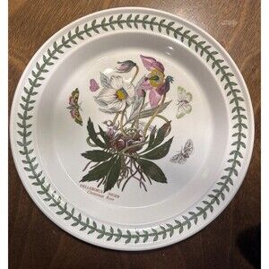 Portmeirion Botanic Garden 10.5" Dinner Plate Christmas Rose 1972 Excellent Cond